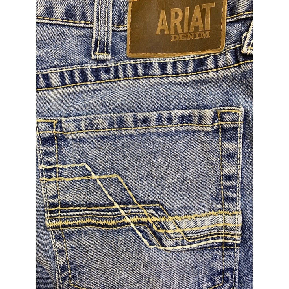 Ariat M4 Relaxed Straight Leg Jeans Mens 38x32 Denim Blue Workwear Western - Picture 9 of 12